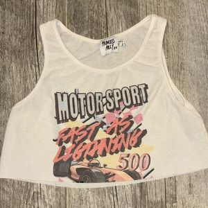 Princess Polly motor sport cropped tank size:6